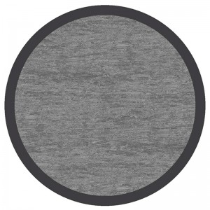 Modern classic large wool and silk burgundy round hand tufted rug