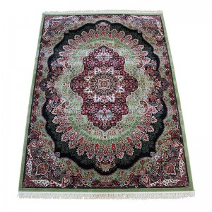 Јефтин традиционални зелени црни персијски тепих