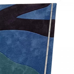 Modern bästa blå ull tuftad matta för vardagsrum sovrum