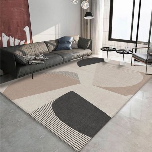 فرش دستباف با طرح هندسی چند رنگ مدرن با کیفیت بالا