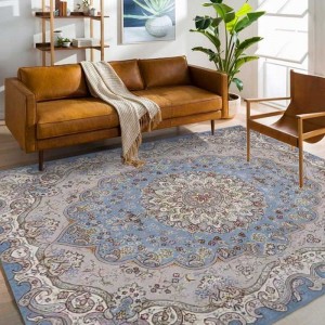 Leverandør af tykt blåt persisk tæppe