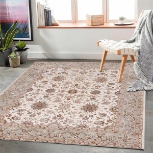 Ziloņkaula vilnas persiešu paklājs Moderna dzīvojamā istaba