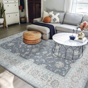 Traditional 100% Nova Zelandia Lana Persica Vintage Blue Rug and Carpet for Home Decor
