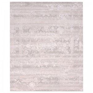 Prodám 2×3 velký autentický hedvábný fialový růžovo modrý perský koberec