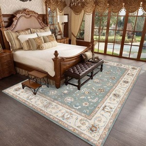 Magnus Size Living Room Vintage Silk Blue Persian Carpets