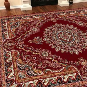 2×3 antique large red persian vintage silk rug