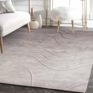 Луксозен кремав цвят 100 вълнен килим за спални