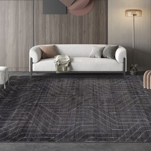 Individualaus dydžio modernus pilkos spalvos vilnos siūtų kilimėlių kilimas