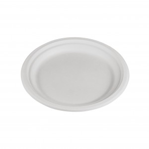 8.75″ Disposable Biodegradable Bagasse Pulp Plates From Sugarcane Waste