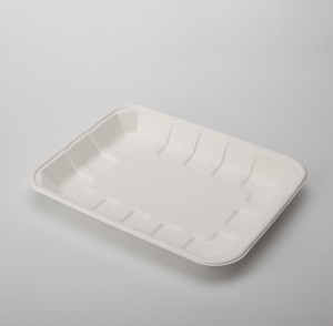 PFAS Free Biodegradable Disposable Sugarcane Bagasse Takeaway Food Packaging Containers Meal Trays