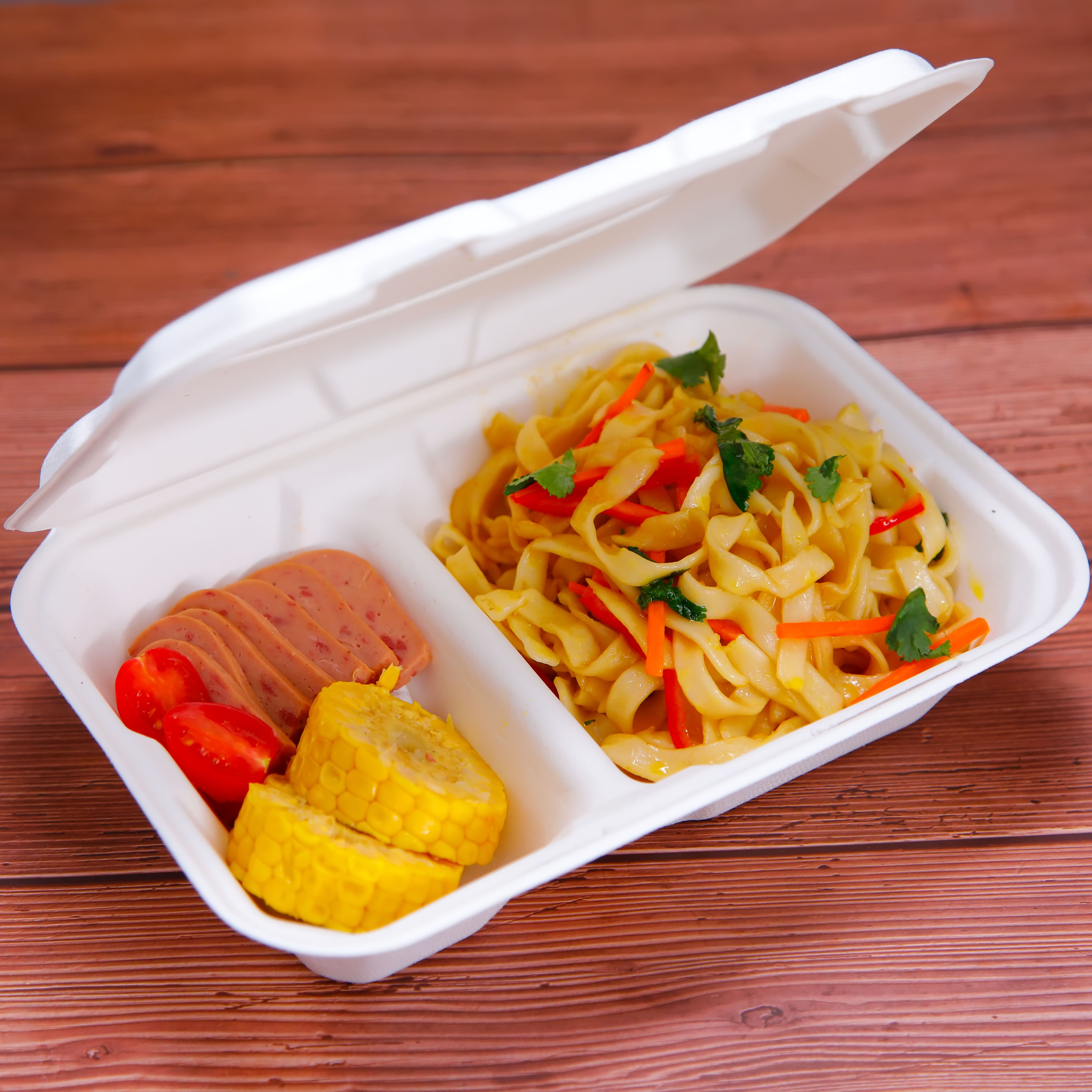 Disposable Lunch Box ,Sugarcane Bagasse Food Container 9*6 inch
