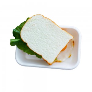 PFAS Free 24oz Biodegradable Disposable Sugarcane Bagasse Paper Pulp Molding Food Container Tray