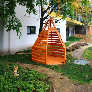 All Solid Wood Outdoor Wooden Playhouse for Children