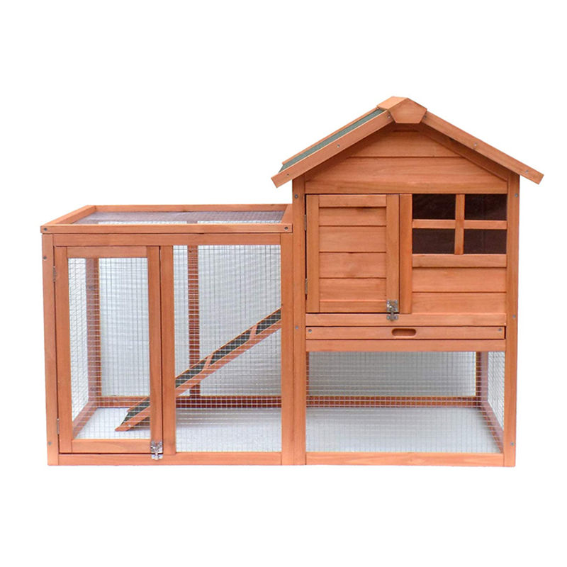 Outdoor wooden brown color chicken house space large chicken coop