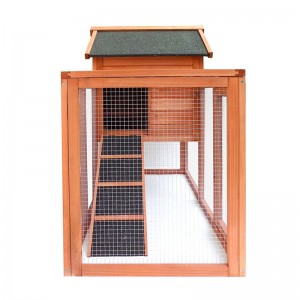 Outdoor wooden brown color chicken house space large chicken coop