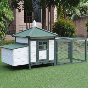 Cheapest Factory China All in One Solid Wooden Waterproof and Windproof Dog Houses with PVC Curtain Doors and Big Balcony Eco-Friendly Pet Kennels