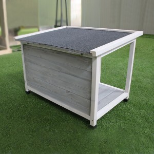 Modern Fashion Pet Products Animal Cages Outdoor Wooden Flat Roof Dog Kennel House