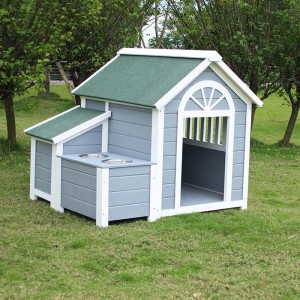Chinese Fir Material Factory OEM Outdoor Dog House Kennel