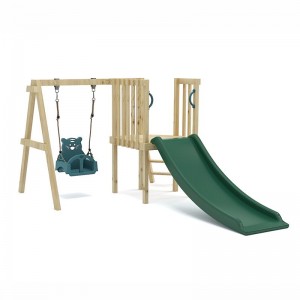 Reliable Supplier Playground Wood Slide for Kids Baby Swing Climb Rope Ladder
