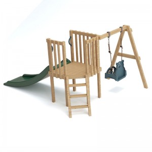 Manufacturer Supply Good Quality Children Wooden Playhouse Outdoor Garden Playground