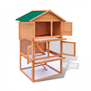 Deluxe Wooden Chicken Coop Hen House Rabbit Wood Hutch Poultry Cage