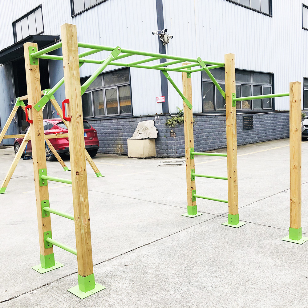 Professional China Playhouse Swing Set -  Customized climbing frames of different heights and sizes monkey bar – Senxinyuan