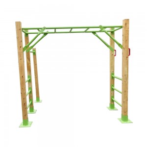 Customized climbing frames of different heights and sizes monkey bar