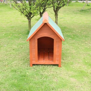 Factory OEM Dog House Wooden Outdoor Pet Log Cabin Kennel Weather Resistant Waterproof