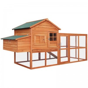 Hot-selling Strong Frame Chinese Fir Wood Chicken Coop with Removable Metal Drawer Bottom Tray for Easy Cleaning and Assemble