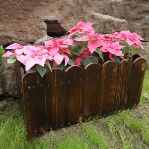 Hot sale custom size outdoor vegetable wood box garden flower pot crate wooden planter box