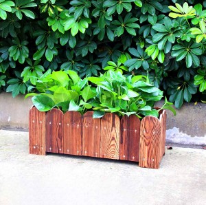 New Design wood flowerpot meaty flowerpot outdoor solid wood flower box