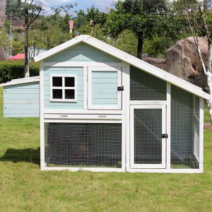 High Quality for Outlet Deluxe Wood Chicken Coop Backyard Hen Run House Chicken Nesting Box