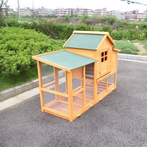 High definition All in One Rabbit Hutch Triangle Outdoor Waterproof a-Frame Bunny Cage Cover for Small Animal