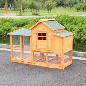 High definition All in One Rabbit Hutch Triangle Outdoor Waterproof a-Frame Bunny Cage Cover for Small Animal