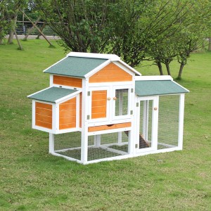 chinese professional green color cheap wooden chicken coop for laying hen for sale