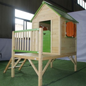High Quality for Latest Design Kids Wood Playhouse Cubby House for Sale