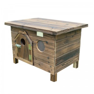Factory Promotional All in One Wood Dog House Outdoor Insulated Weatherproof Dog House Outside with Door Cute Wooden