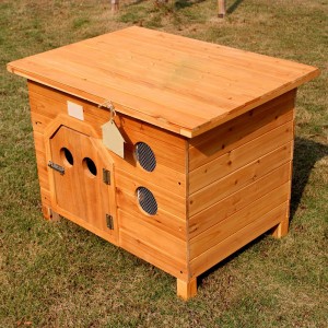 Factory Promotional All in One Wood Dog House Outdoor Insulated Weatherproof Dog House Outside with Door Cute Wooden