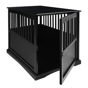 High Quality Modern Dog and Cat House with Acrylic Door Stained Wood Dog Kennel Crate Furniture Indoor Dog House