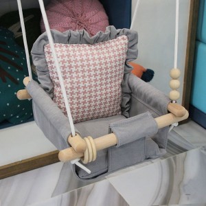 Secure Canvas Fabric Hanging Swing Seat Chair Indoor And Outdoor Canvas Hammock Chair for infant and baby birthday gift