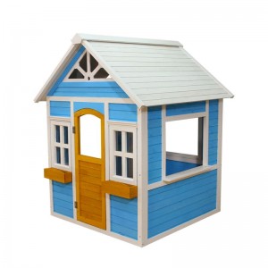 Wholesale Eco-friendly wooden cubby house outdoor wooden playhouse for children
