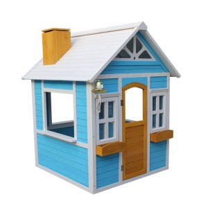 Wholesale Eco-friendly wooden cubby house outdoor wooden playhouse for children