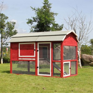 Factory directly China All in One Rabbit Hutch Triangle Outdoor Waterproof a-Frame Bunny Cage Cover for Small Animal