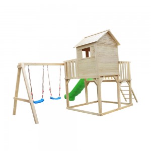 Chinese Professional China Kids Community Park Outdoor Playground Equipment Wooden Pirate Ship QS19