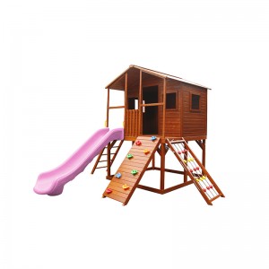 China Factory for Plastic swing set playground kids outdoor playground plastic slide