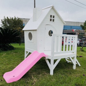 Factory making China Outdoor High Quality Kid Fun Wooden House Small Cubby House for Kids