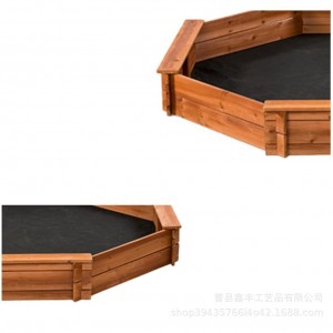 Kindergarten outdoor solid wood children sand pool courtyard home digging sand pit fence large sand table play sand equipment tools
