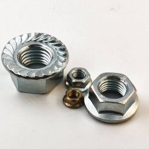 Stainless steel bolt and nut Hexagon and hex Flange Yellow Zinc Plated nuts