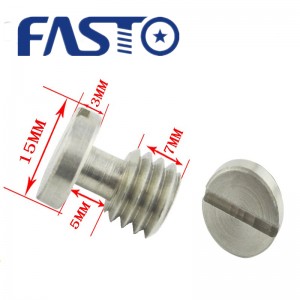 China Cheap price M3 M4 M5 M6 M8 M10 M12 Stainless Steel 304 Wood Furniture Metal Sheet Book Leather Rivet Barrel Nut Torx Pin Chicago Male Female Screw