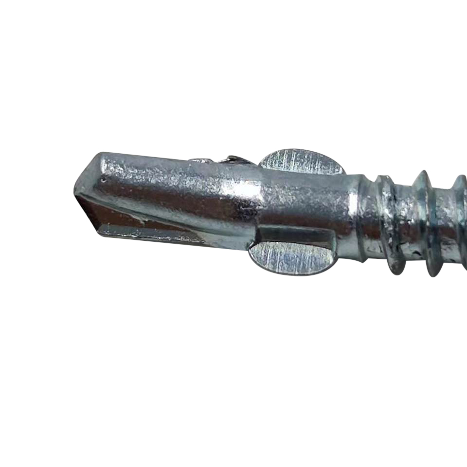 China OEM Jis Machine Screws - Tek screws Flat head CSK self drilling white blue zinc plated screw with wings – FASTO